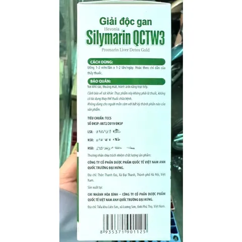 Giải độc gan Hevonia Silymarin bổ gan làm mát gan, lợi mật, giải độc gan, tăng cường chức năng gan hạ men gan vine
