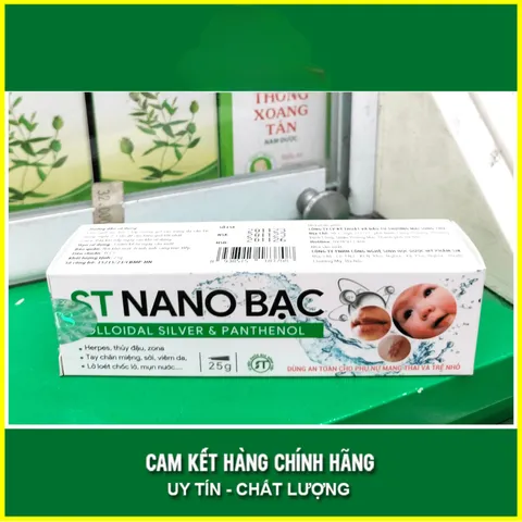 ST Nano Bạc hỗ trợ làm sạch da, kháng khuẩn, tái tạo da (25g) 