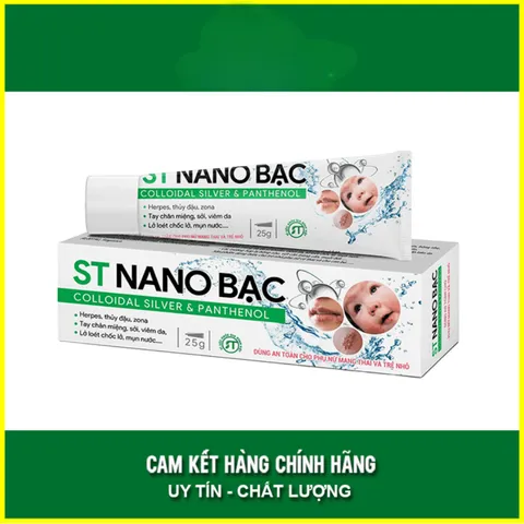 ST Nano Bạc hỗ trợ làm sạch da, kháng khuẩn, tái tạo da (25g) 