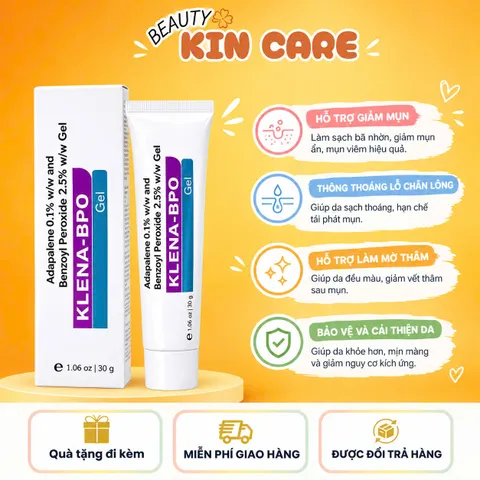 Klena BPO, Benzac Gel Hỗ Trợ Chăm Sóc Da Dầu Và Da Mụn Ẩn, Hỗ Trợ Cải Thiện Bề Mặt Da Tuyp 30g