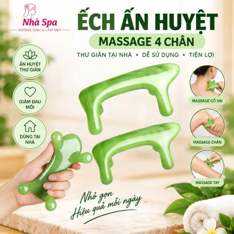 Ếch ấn huyệt 4 chân tiện lợi | Dụng cụ ấn huyệt 4 chân giúp thư tại nhà, cho spa dưỡng sinh, cá nhân