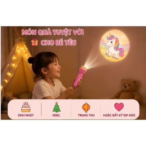 ĐÈN CHIẾU HÌNH HOẠT HÌNH CHO BÉ – VỪA HỌC VỪA CHƠI SIÊU THÚ VỊ.