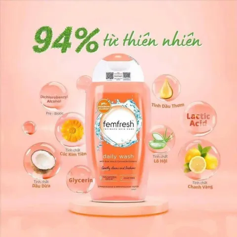 Dung dịch vệ sinh phụ nữ Femfresh 250ml dịu nhẹ cho da nhạy cảm - Daily Intimate, 250ml