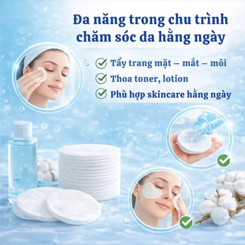 Bông tẩy trang Tippys Classic Make Up Pads - 120 miếng