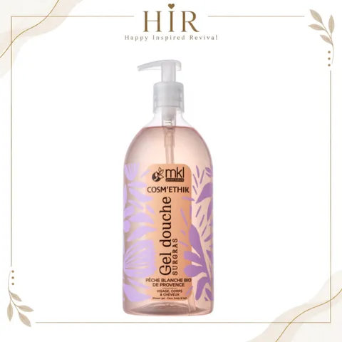 Gel Tắm Mùi Đào Trắng MKL Green Nature Cosm'ethik Gel Douche Surgras