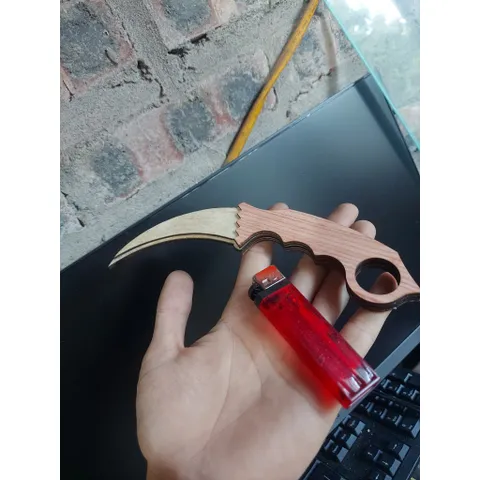 Dao gỗ mô hình  Karambit , lễ hội Even Day, dao trang trí, dao đồ chơi, dao gỗ