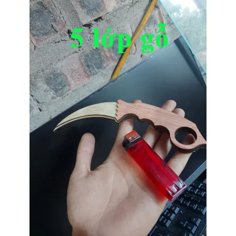 Dao gỗ mô hình  Karambit , lễ hội Even Day, dao trang trí, dao đồ chơi, dao gỗ