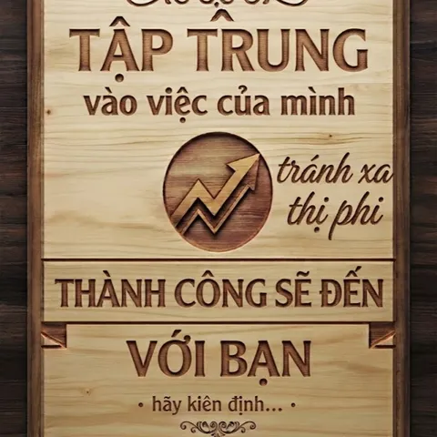 [TẬP TRUNG VÀO VIỆC CỦA MÌNH – BÍ QUYẾT SỐNG BÌNH YÊN VÀ THÀNH CÔNG GIỮA CHỐN CÔNG SỞ 🤫✨]  Tranh gỗ