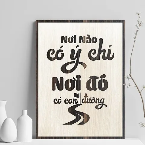 Tranh gỗ decor truyền cảm hứng