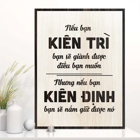 Tranh gỗ decor truyền cảm hứng 