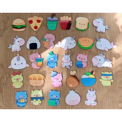 Hình dễ thương tô màu cho bé, cá gỗ tô màu. Hình tô màu x20 cái