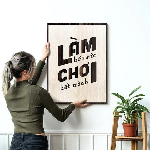 Tranh gỗ 3D cắt lớp – Làm hết sức – Chơi hết mình Một đội ngũ mạnh không chỉ biết làm việc hiệu quả, mà còn biết tận hưở