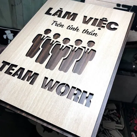 Tranh gỗ 3D cắt lớp – Làm việc trên tinh thần Teamwork Trong một tập thể thành công, sức mạnh không đến từ một cá nhân,