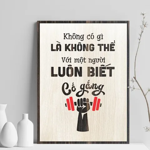 Tranh gỗ decor truyền cảm hứng 