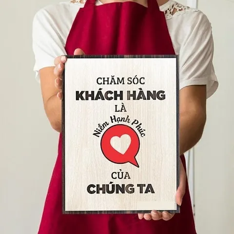 Tranh gỗ 3D cắt lớp – Chăm sóc khách hàng là niềm hạnh phúc của chúng ta “Chăm sóc khách hàng là niềm hạnh phúc của chún