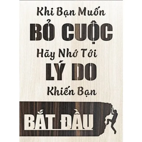 Tranh gỗ decor truyền cảm hứng 
