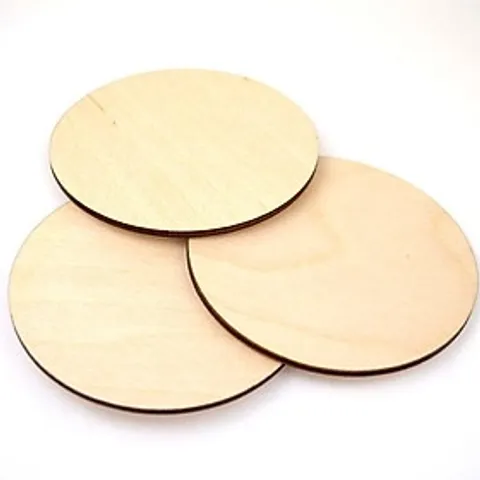 Set 10 Miếng gỗ DIY trang trí decor phòng, cửa hàng (Hình tròn, Trái tim, Ngôi sao tùy chọn)
