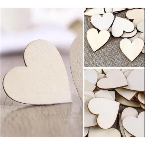 Set 10 Miếng gỗ DIY trang trí decor phòng, cửa hàng (Hình tròn, Trái tim, Ngôi sao tùy chọn)