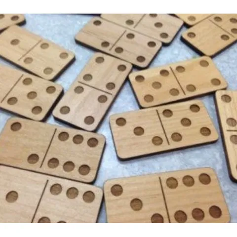 Bộ cờ Dominoes 28 quân gỗ | Domino tô màu
