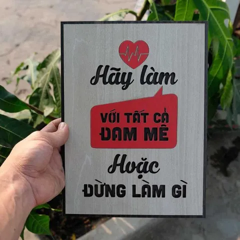 Tranh gỗ decor truyền cảm hứng 