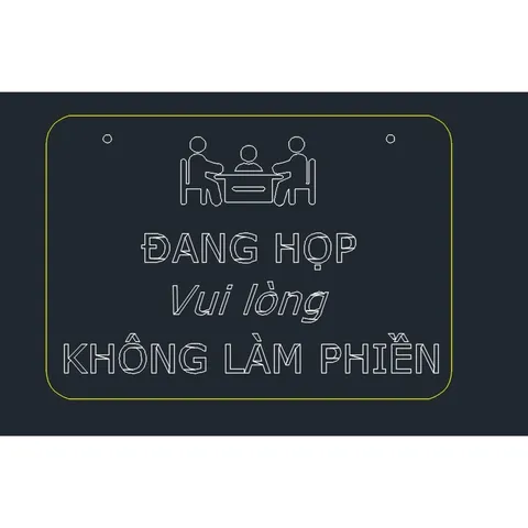 Biển bảng gỗ decor xin vui lòng gõ cửa - bảng gỗ trang trí gia đình