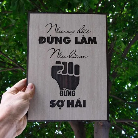 Tranh gỗ decor truyền cảm hứng 