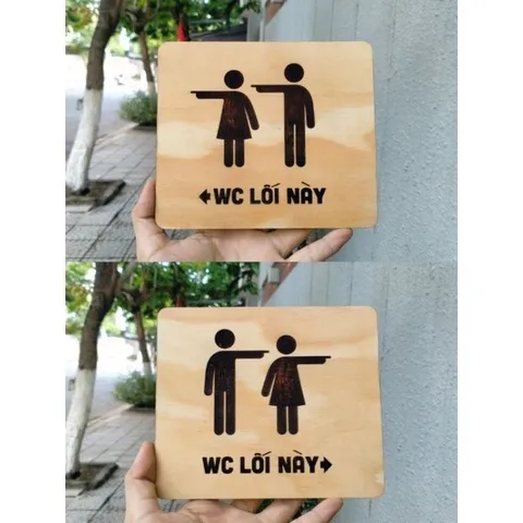 Bảng chỉ hường nhà vệ sinh,wc, toilet