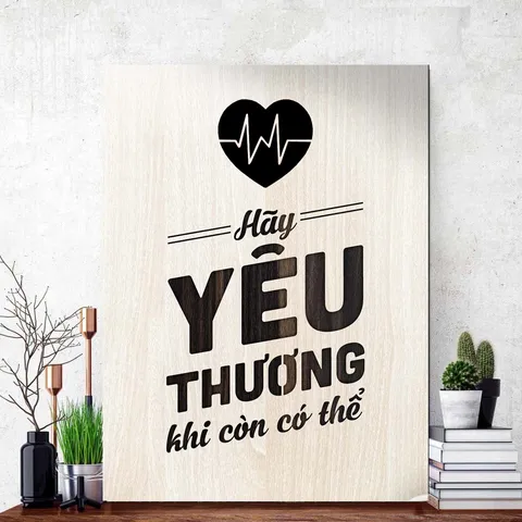 Tranh gỗ, tranh để bàn kích thước 10x15cm bộ 3