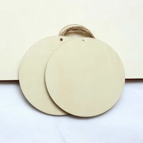 Miếng decor trang trí DIY Trái tim gỗ, hình tròn gỗ, ngôi sao gỗ 10cm
