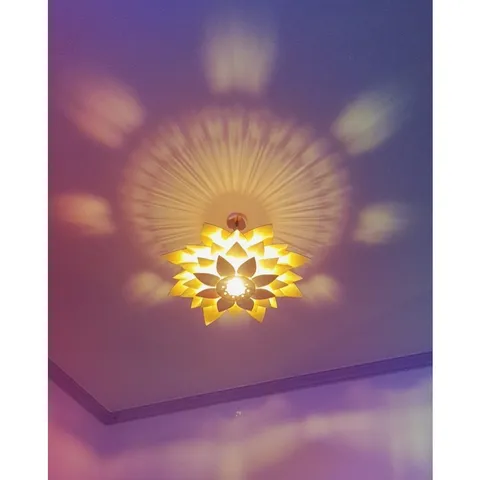 đèn gỗ hoa sen size to 65cm