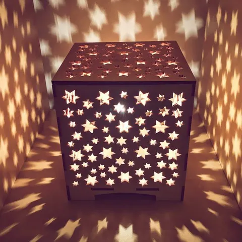 Đèn Gỗ DIY 050 decor trang trí