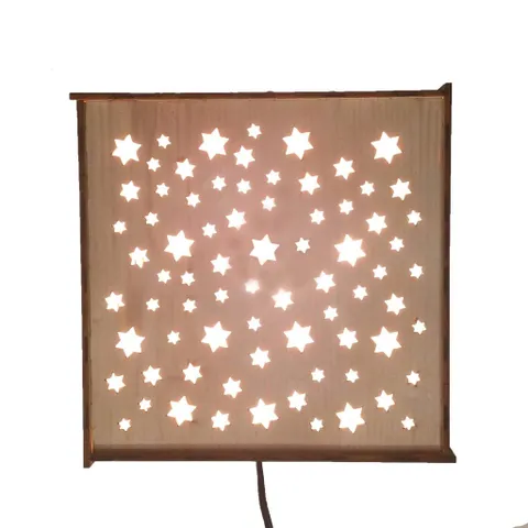 Đèn Gỗ DIY 050 decor trang trí