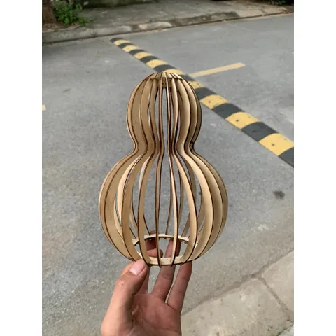 Đèn gỗ hồ lô, đèn gỗ trang trí nhà cửa