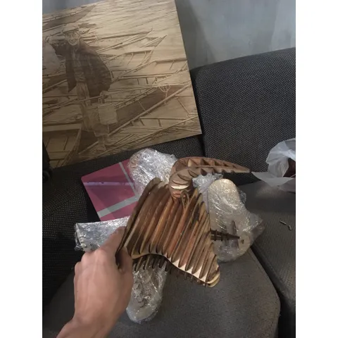 đầu trâu gỗ decor