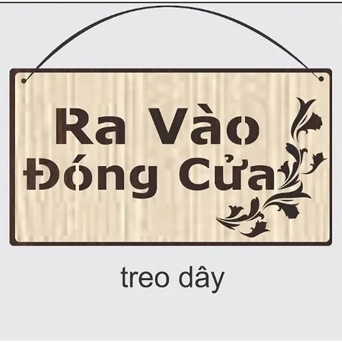 Bảng Gỗ Trang Trí Ra Vào Đóng Cửa, Bảng Gỗ Decor Ra Vào Nhớ Đóng Cửa