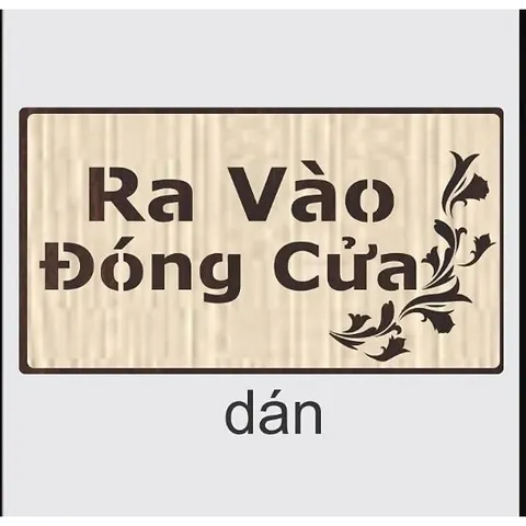 Bảng Gỗ Trang Trí Ra Vào Đóng Cửa, Bảng Gỗ Decor Ra Vào Nhớ Đóng Cửa