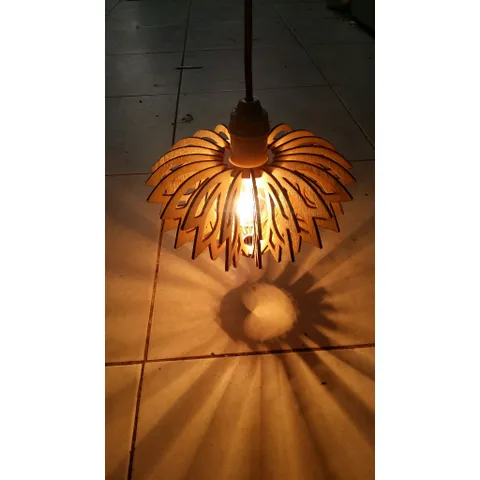đèn gỗ bông sen24