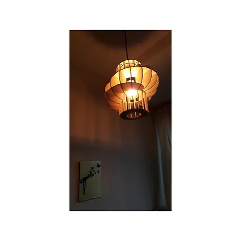 đèn gỗ xoắn ống 870