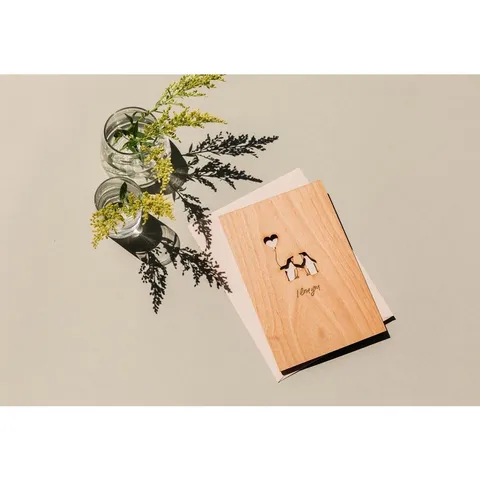 Thiệp Gỗ | Quà Tặng | Sinh Nhật | Valentine | 8/3 AKZ-TG005