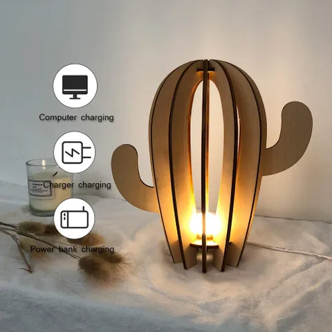 Đèn ngủ bằng gỗ