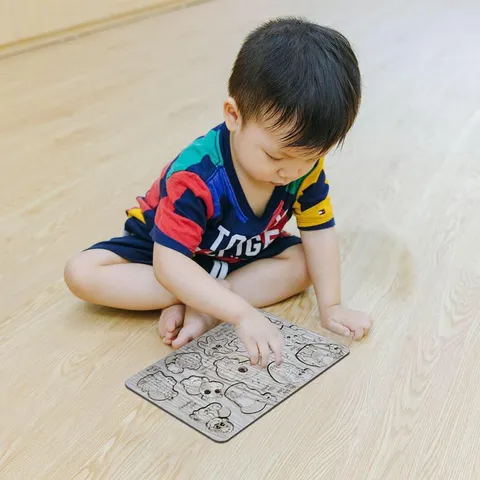 Bảng con vật song ngữ Vie - Eng (12 con vật)