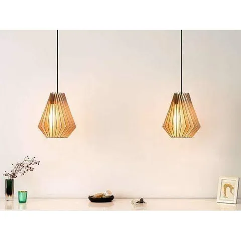 Đèn trần bằng Gỗ DIY 138 trang trí nội thất