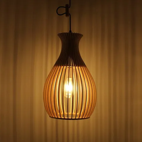 Đèn Gỗ thả trần DIY 150 trang trí siêu đẹp