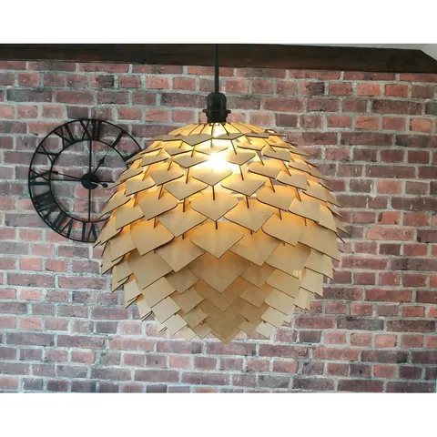 Đèn Gỗ DIY 165 thả trần decor trang trí