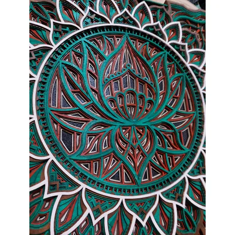 tranh gỗ mandala bông sen
