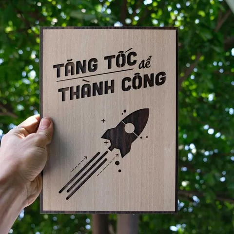 Tranh gỗ decor truyền cảm hứng 