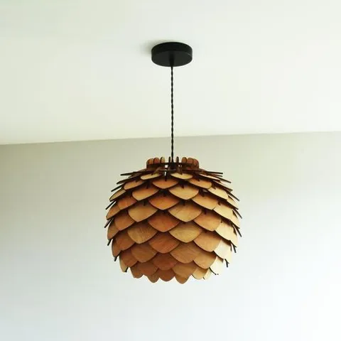 Đèn gỗ cúc vạn thọ DIY 199 thả trần trang trí và nhiều mẫu