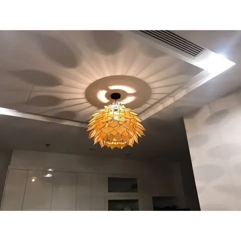 Đèn gỗ cúc vạn thọ DIY 199 thả trần trang trí và nhiều mẫu