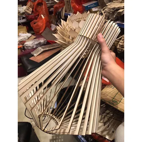 Đèn Gỗ DIY 136 trang trí cửa hàng
