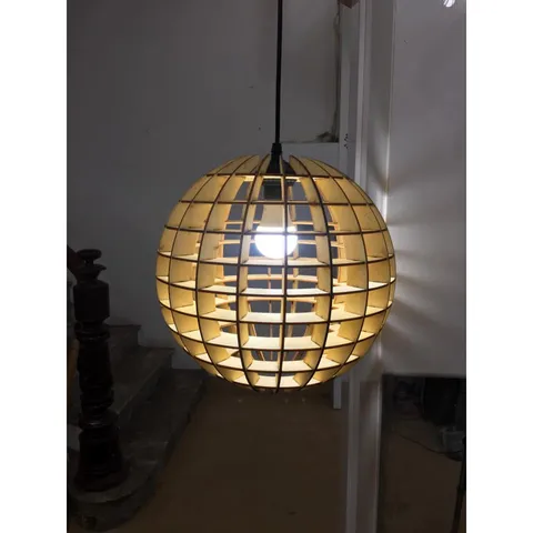 Đèn Gỗ DIY 095 thả trần kiểu dáng đặc biệt